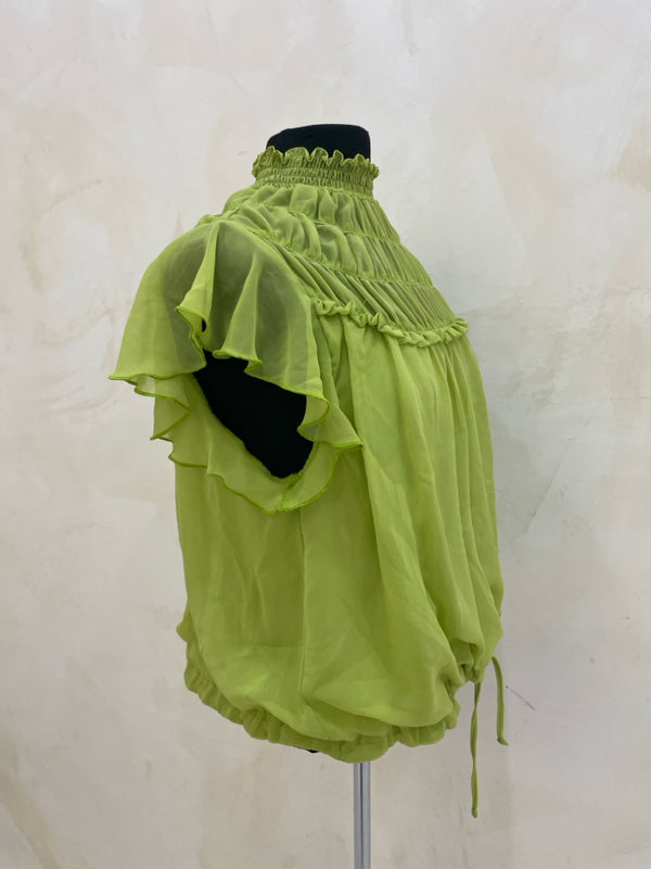 LOLA AND SOPHIE Size S Lime Green S/S TOP