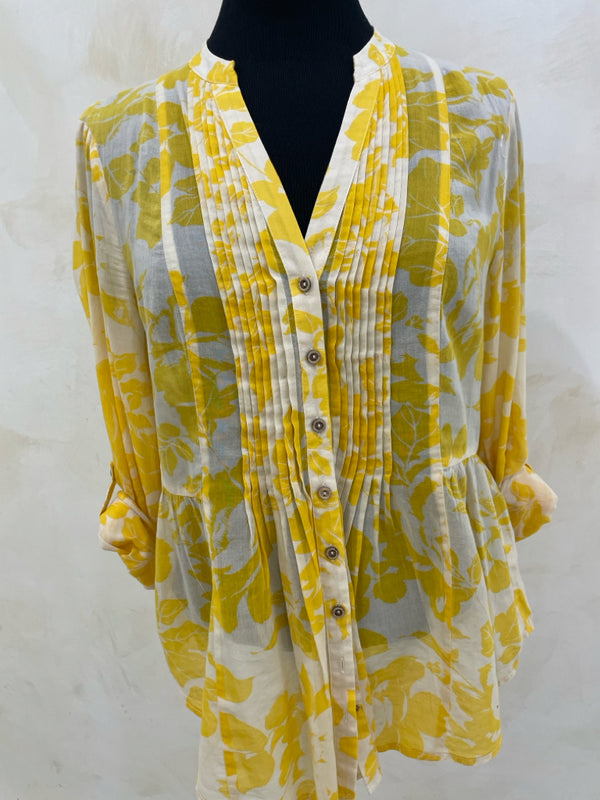 MAEVE Size 8 Yellow L/S TOP