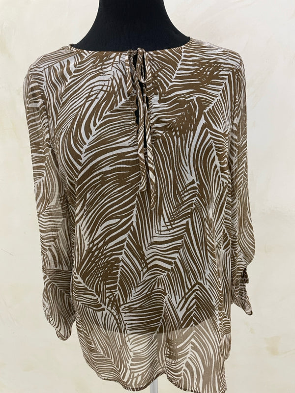 TALBOTS Size P/S Brown L/S TOP
