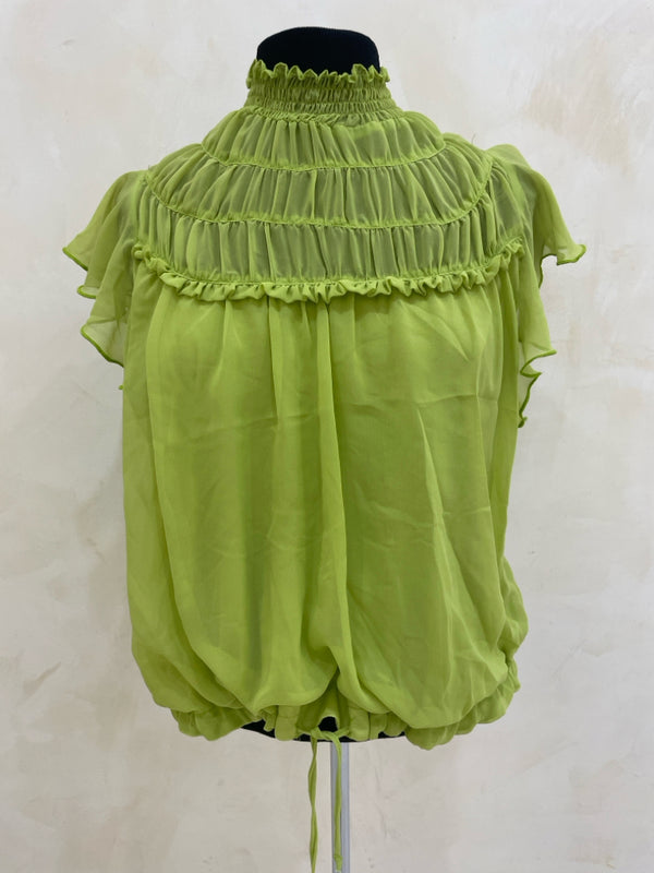 LOLA AND SOPHIE Size S Lime Green S/S TOP