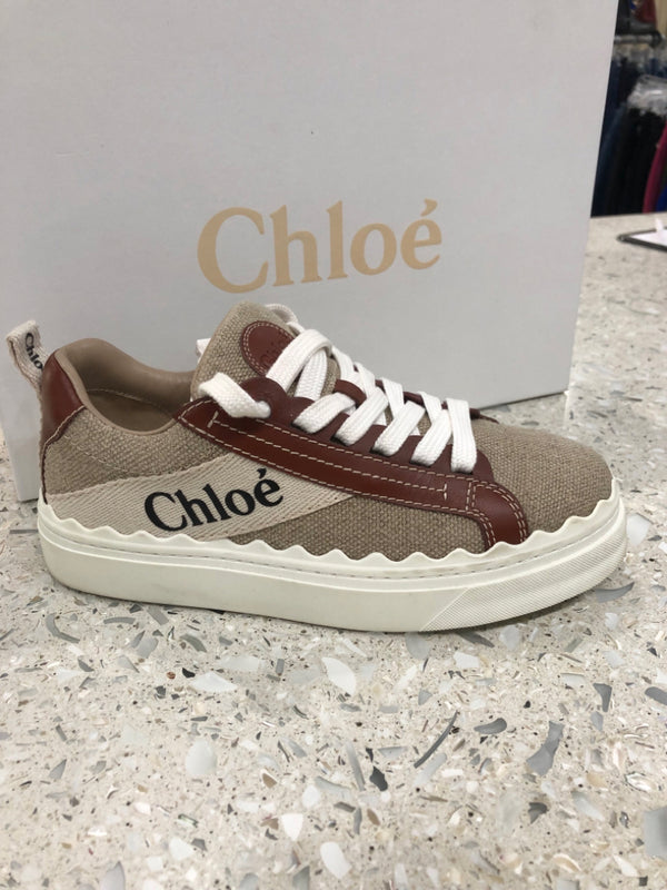 CHLOE Size 37 Khaki Sneakers