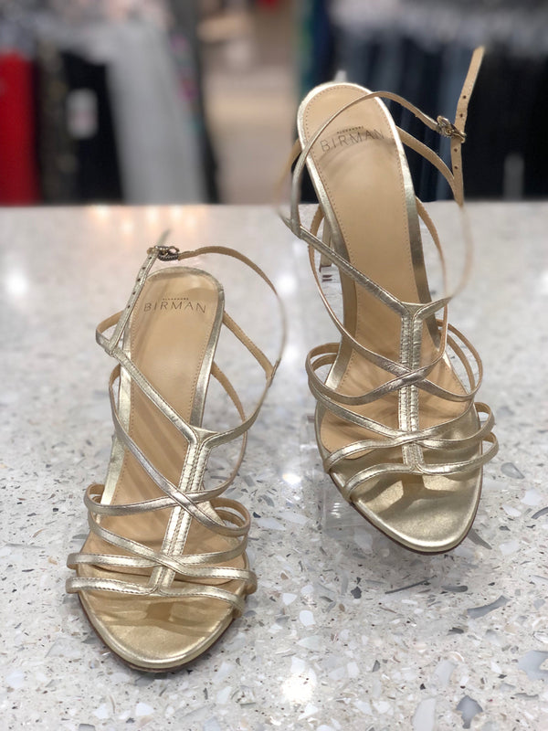 ALEXANDRE BIRMAN Size 38.5 Gold Sandals