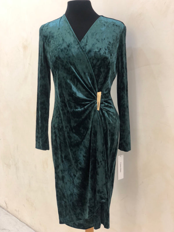 CALVIN KLEIN Size 10 Green Dress