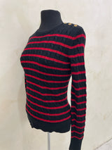 RALPH LAUREN Size P/XS Black L/S TOP