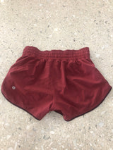 LULULEMON Size 4 Burgundy Shorts