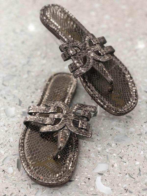 SAM EDELMAN Size 8 Metallic Sandals