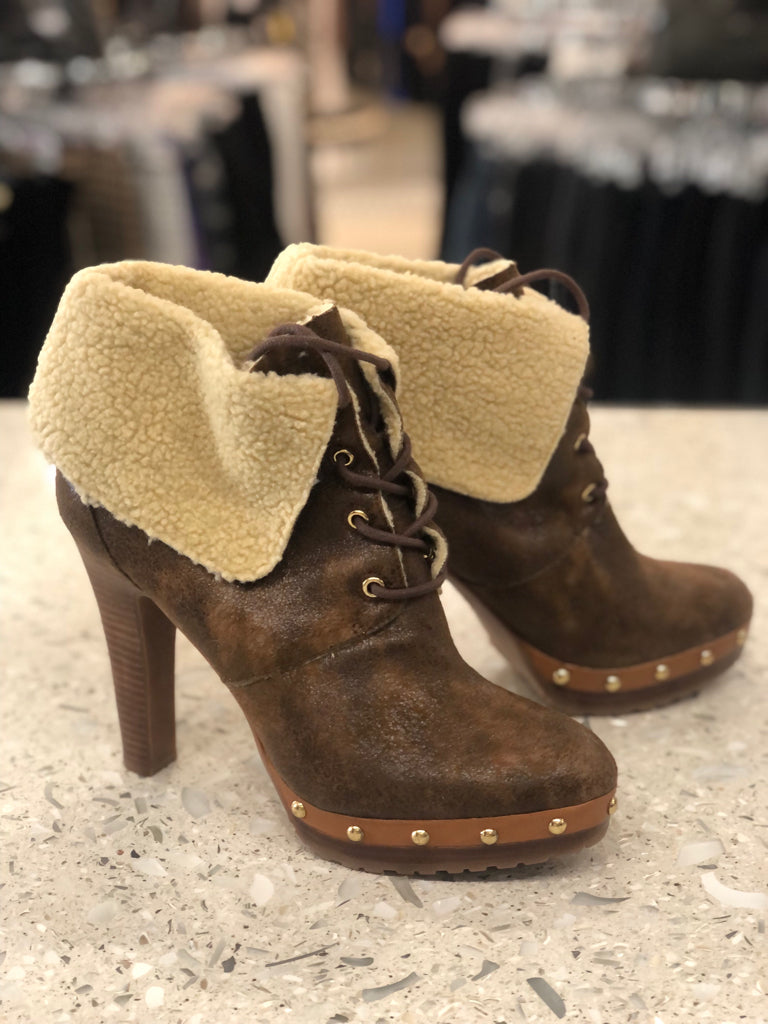 MICHAEL KORS Size 9.5 Brown Booties