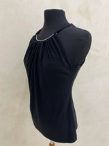 JOSEPH RIBKOFF Size 6 Black Sleeveless Top