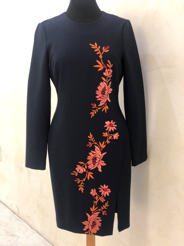 CINQ A SEPT Size 8 Navy Dress