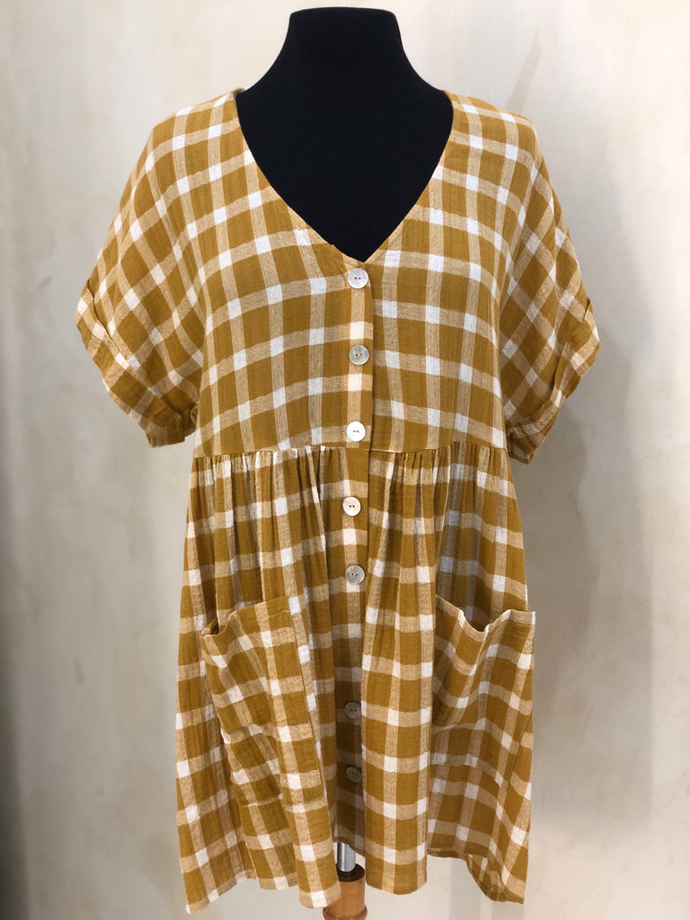 MUMU Size S Mustard Dress