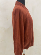 J CREW Size XL Rust L/S TOP