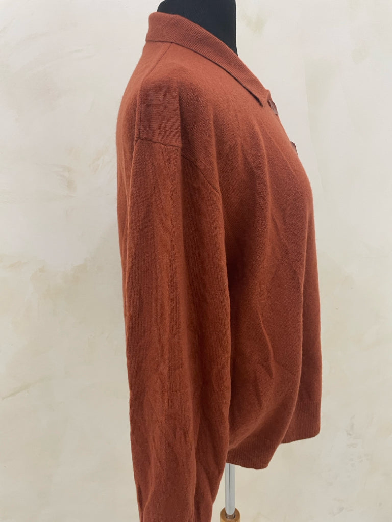 J CREW Size XL Rust L/S TOP