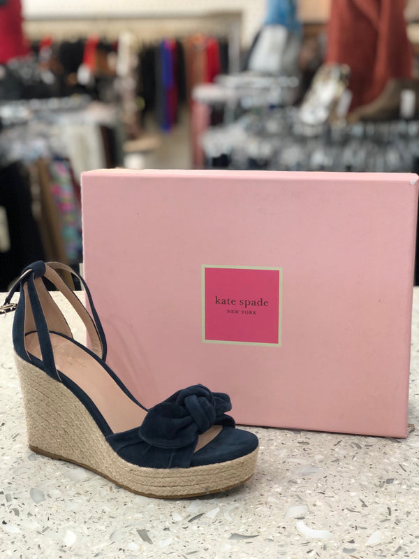 KATE SPADE Size 7.5 Navy Sandals