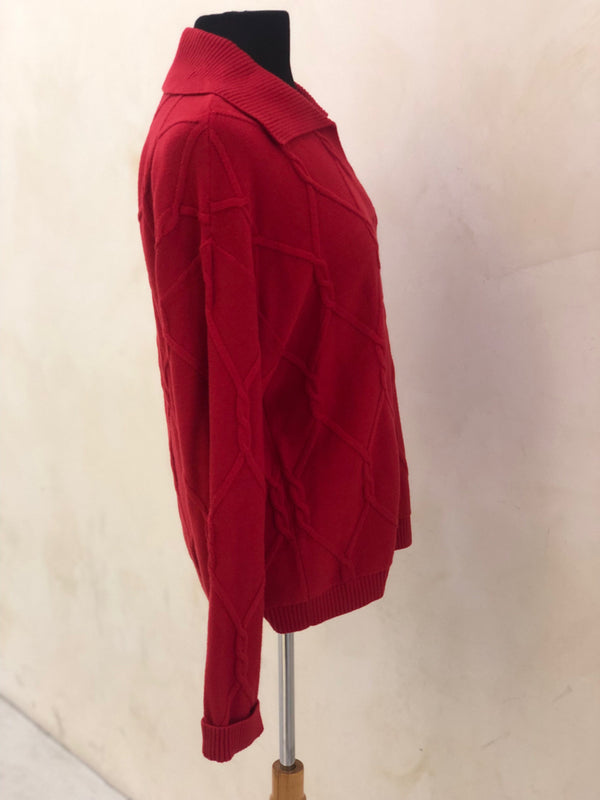 TALBOTS Size L Red L/S TOP