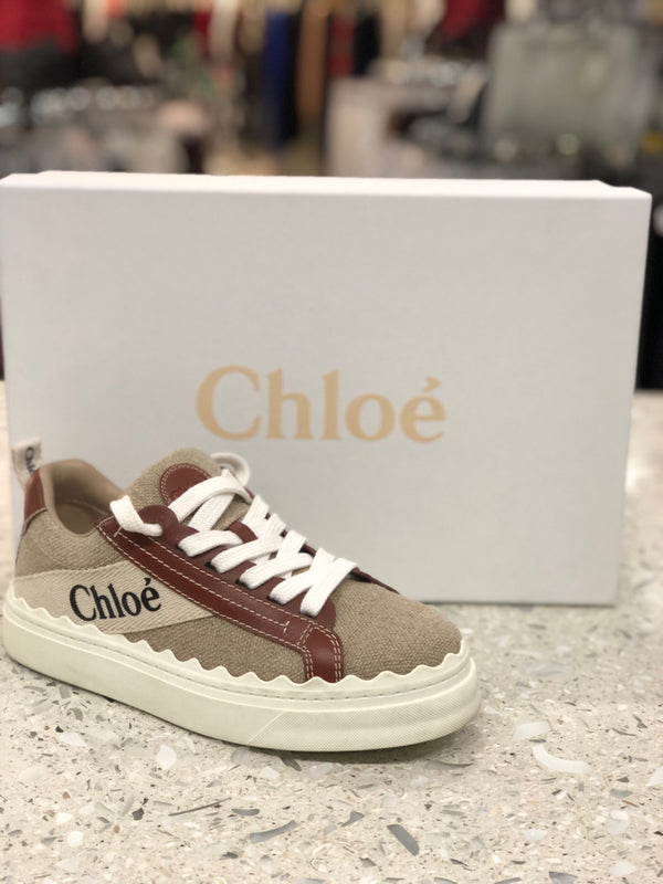 CHLOE Size 37 Khaki Sneakers