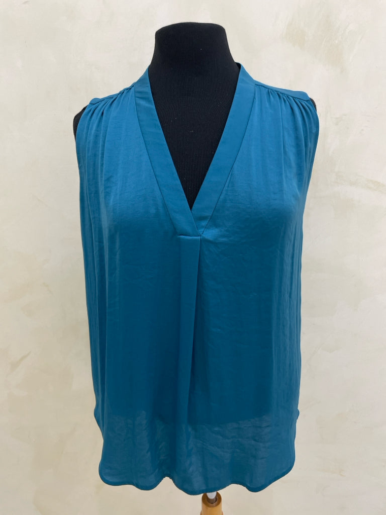 VINCE Size XS Teal Sleeveless Top