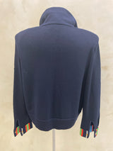 ST JOHN Size L Navy Blazer