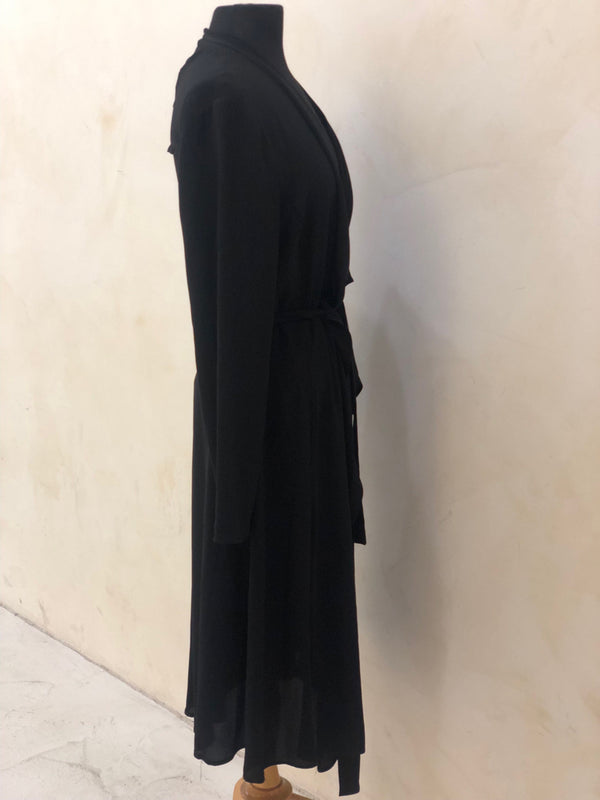 FRANK LYMAN Size 12 Black Kimono