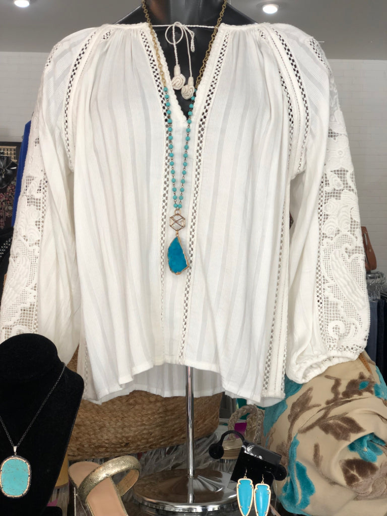 ULLA JOHNSON Size XS/S White L/S TOP