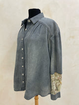 JADED GYPSY Size L Denim L/S TOP