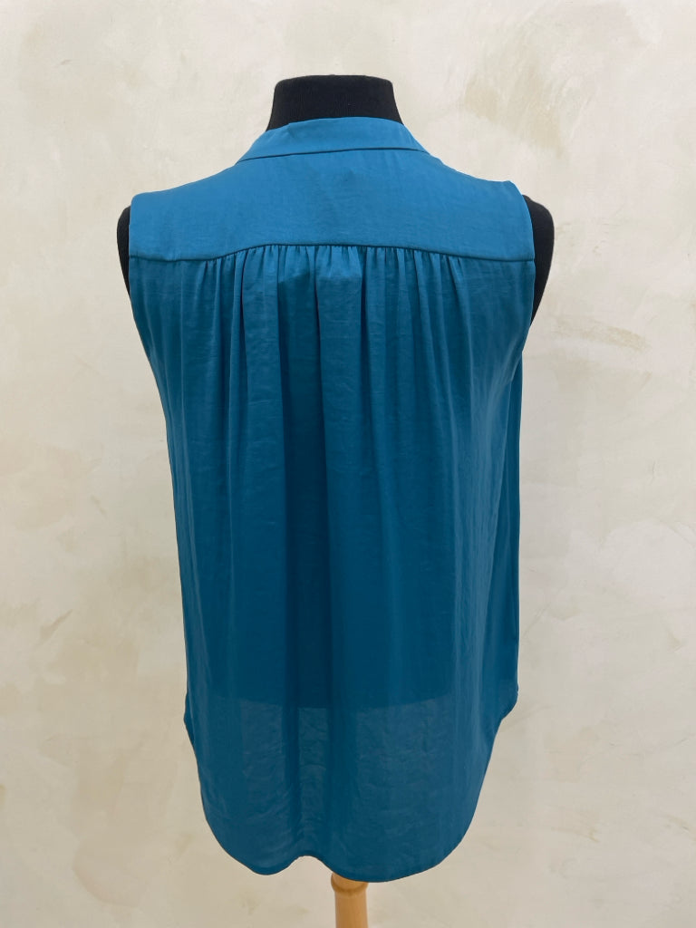 VINCE Size XS Teal Sleeveless Top