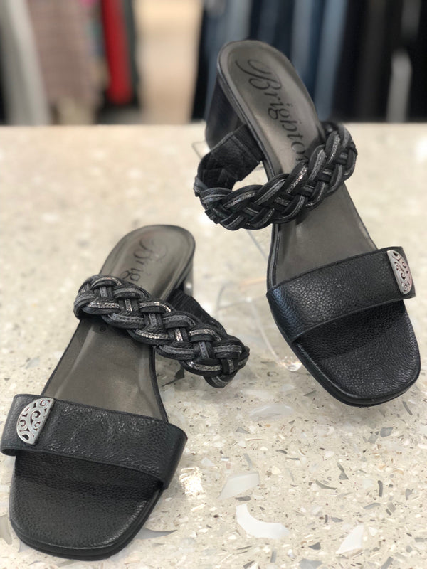 BRIGHTON Size 9 Black Sandals