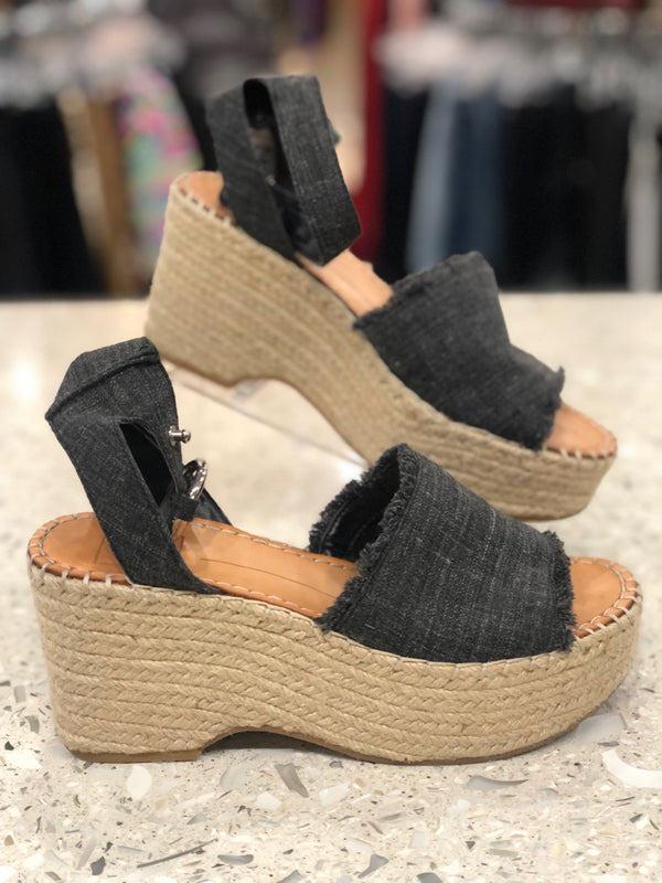 DOLCE VITA Size 6 Denim Wedge