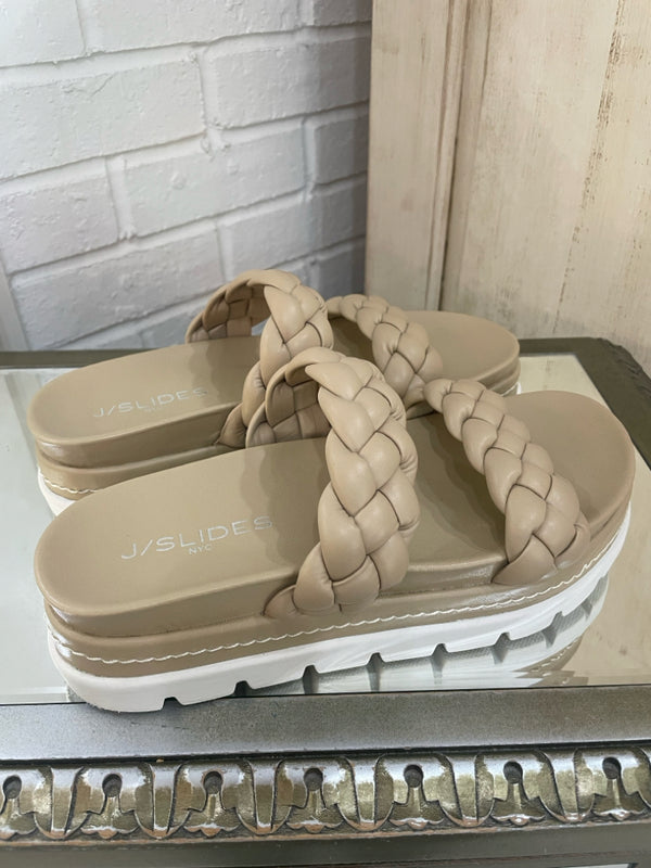 J/SLIDES Size 6 Tan Sandals