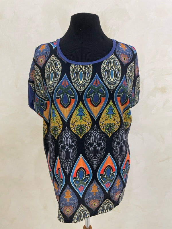 DESIGUAL Size L Blue S/S TOP