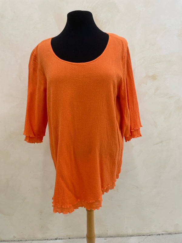 SOFT SURROUNDINGS Size XL Orange L/S TOP