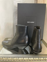 YVES SAINT LAURENT Size 37 Black Booties