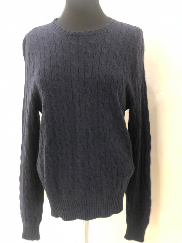 RALPH LAUREN Size L Navy L/S TOP