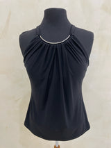 JOSEPH RIBKOFF Size 6 Black Sleeveless Top