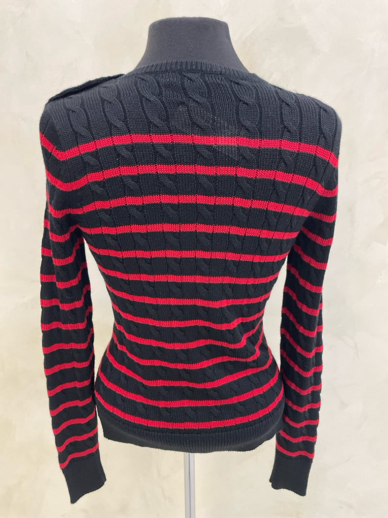 RALPH LAUREN Size P/XS Black L/S TOP