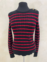 RALPH LAUREN Size P/XS Black L/S TOP