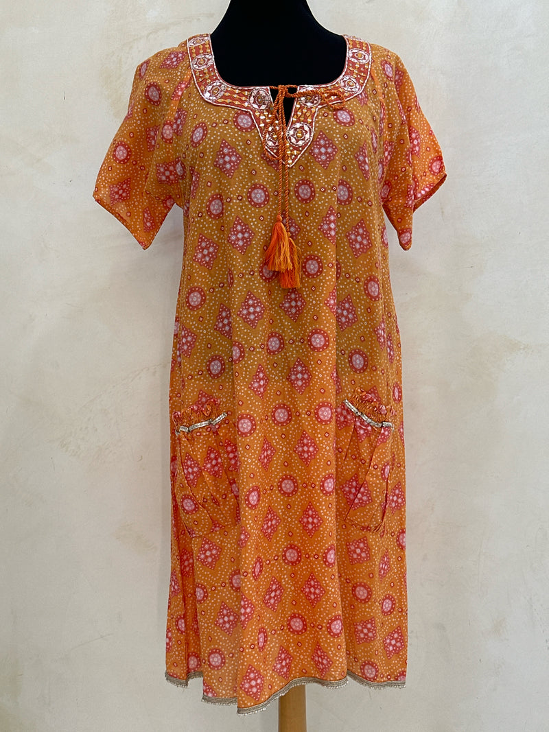 NAUDIC Size M Orange Dress